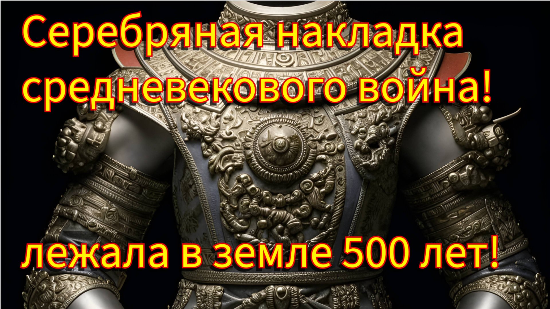 Средневековая серебряная накладка богатого человека!