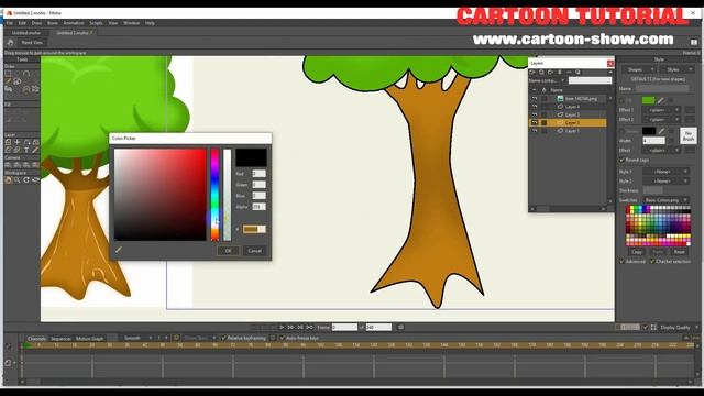 How to design aTree in Moho كيف تصمم شجرة في موهو смотреть онлайн