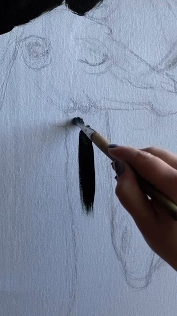 Картина масляными красками (жирафы)