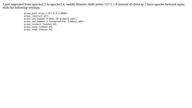 DevOps & SysAdmins: Remote_Addr doesn't work after apache upgrade смотреть онлайн