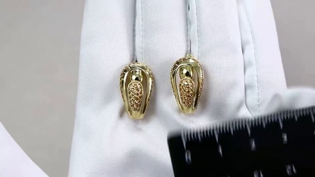 Серьги из лимонного золота Александра с фианитом кл1567а-20сл-ш смотреть онлайн