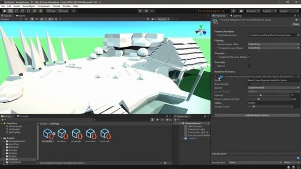 Enable Screen Space Ambient Occlusion in Unity URP