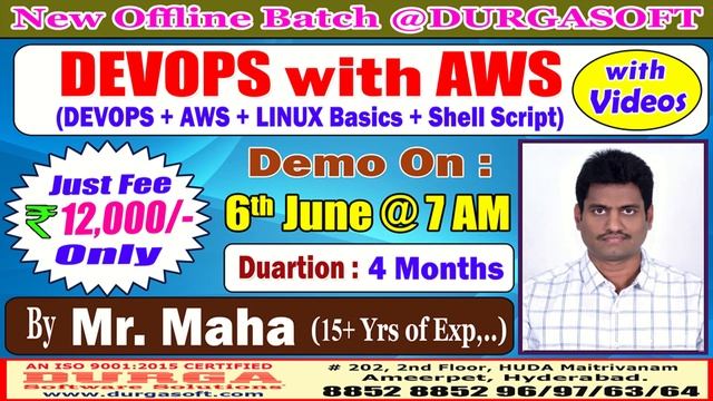 DEVOPS with AWS Offline Training @ DURGASOFT смотреть онлайн