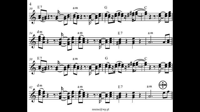 Piosenka krokodyla Gienka (Ja igraju na garmoshke) - Владимир Шаинского (Akordeon - Nuty) смотреть онлайн