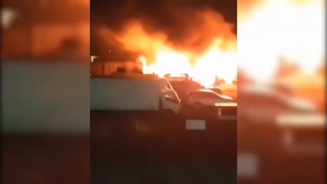 Ночной пожар в Трудовом(Угольная ) смотреть онлайн