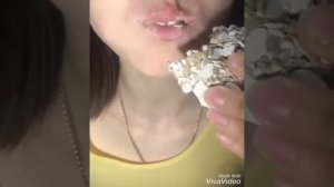 Природный мел Севрюково в пасте. Мелоежка. Асмр. Хруст мелом. ASMR. Eating chalk