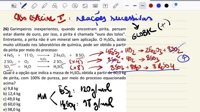 Aula 7. Estequiometria - reações sucessivas смотреть онлайн