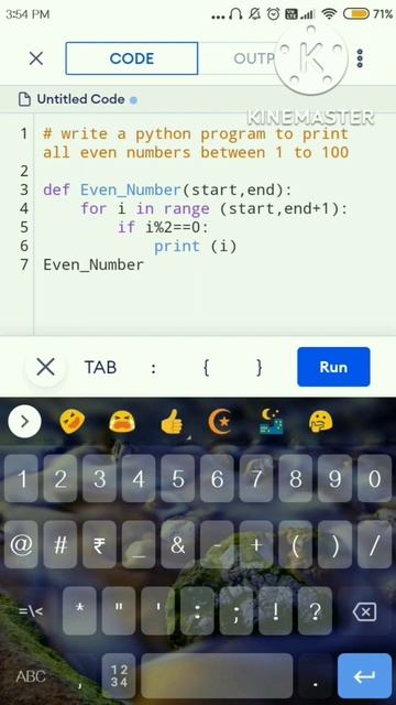 write a python program to print even numbers between 1 to 100 using function. #shorts смотреть онлайн