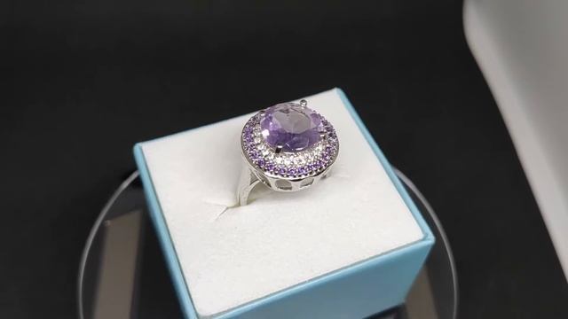Кольцо. Натуральный аметист. Серебро 925. К7428 смотреть онлайн
