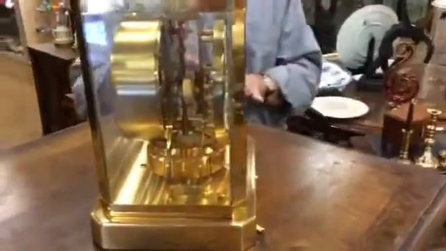 Jaeger LeCoultre Atmos 15 Jewel Clock With Diamonds And Sapphire