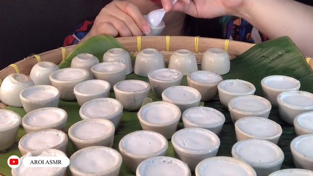 ASMR กิน ขนมถ้วย แคะจากถ้วย กินเป็นกระด้งๆ смотреть онлайн