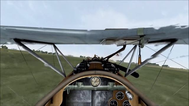 Rise of Flight: Start of three Albatros D.III in the rain смотреть онлайн