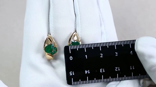 Золотые серьги Александра с агатом кл3054а-12ск смотреть онлайн