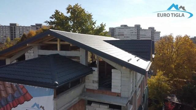 Acoperiș țiglă metalică model CLASIC 7016 Bacău смотреть онлайн