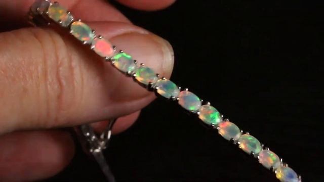 Tennis Bracelet, Opal Bracelet, Ethiopian faceted opal VIDEO 2 смотреть онлайн