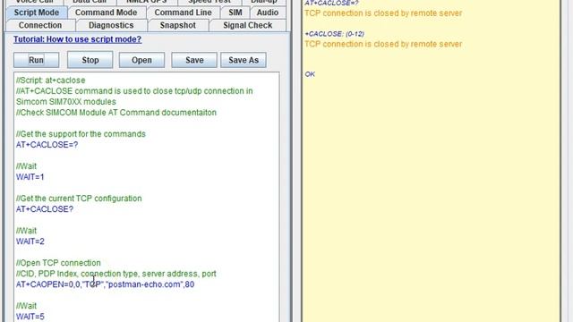 AT+CACLOSE - Close the TCP/UDP connection with Simcom SIM70XX modules смотреть онлайн