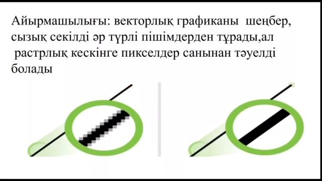 Растрлық және векторлық суреттерді салыстыру 5 сынып