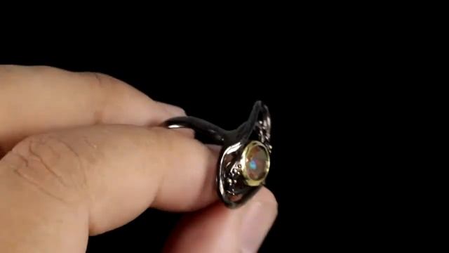 Серебряное кольцо с огненным опалом натуральным арт 29370 смотреть онлайн