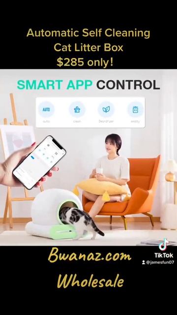 Automatic Self Cleaning Cat Litter Box 65L App Control $285 only at Bwanaz.com смотреть онлайн