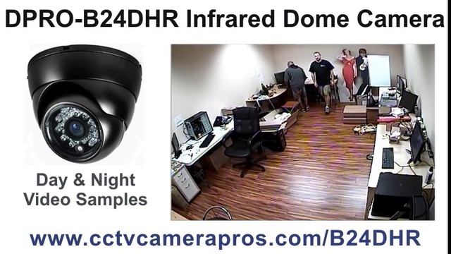 Infrared Dome CCTV Camera Day And Night Surveillance Video Demo