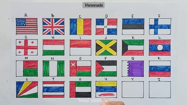 Gambar Bendera Berinisial A-Z - Menggambar Bendera (V) || Drawing смотреть онлайн