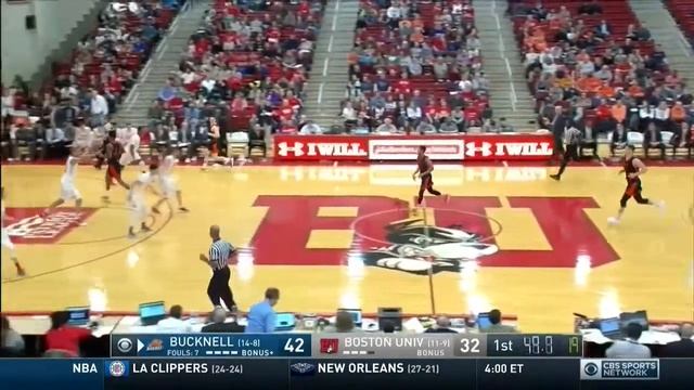 Bucknell (Stephen Brown #2: 21 Pts 7 Assist 5 Rebound) Vs. Boston