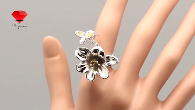 Bije.ru: Позолоченное кольцо в виде двух лилий Agatha (Агата) смотреть онлайн