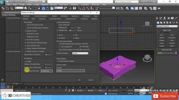 Recover 3ds Max Corrupted /Lost crash file with Auto Backup