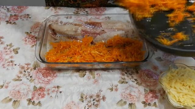 ФИЛЕ МИНТАЯ ПОД ШУБКОЙ В ДУХОВКЕ