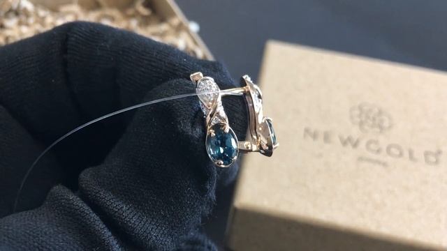 !Серьги 094894 из красного золота 585 пробы с фианитами и топазами лондон смотреть онлайн