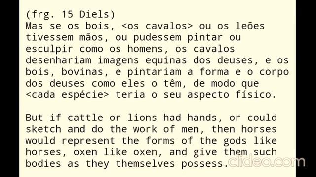 Xenophanes(Xenófanes)of Colophon - Fragments/fragmentos on one God, lies of poets. смотреть онлайн
