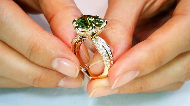 Unheated Paraiba Tourmaline Ring at 5.56 carats by Kat Florence KF05842 смотреть онлайн