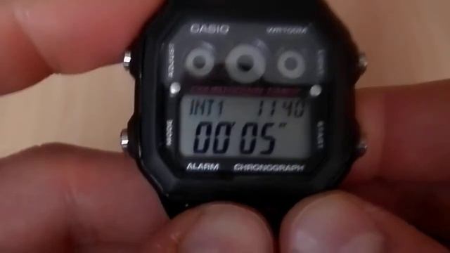 CASIO AE-1300WH-1A2 | COUNTDOWN/INTERVAL TIMER | BLACK/PINK - CZARNY/RÓŻOWY