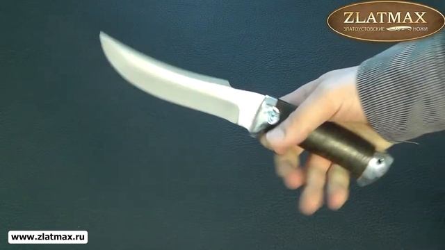 Нож Клык (100Х13М, Наборная кожа, дюраль) - Златоустовские ножи (zlatmax.ru) смотреть онлайн