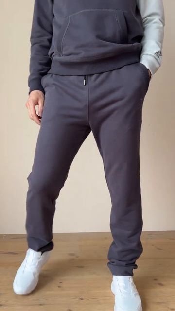 Толстовка графит / Толстовка с рукавами другого цвета и Брюки цвет графит прямые.