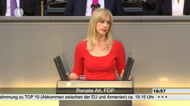 Renata Alt: Abkommen zwischen der EU und Armenien [Bundestag 04.04.2019] смотреть онлайн