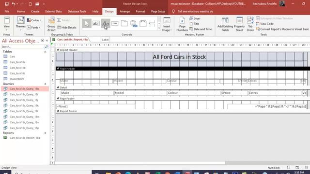 Task 18q IGCSE ICT | Hodder Education | Microsoft Access DBMS | Produce Reports смотреть онлайн