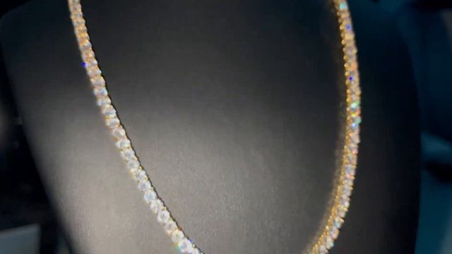 שרשרת טניס יוקרתית לגבר זהב | 56 ס"מ смотреть онлайн