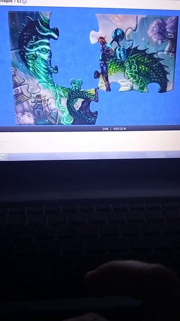 Elfic Warrior with Emerald Dragon - Puzzle ♫ смотреть онлайн