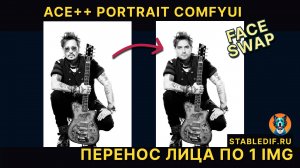 ACE plus portrait - face swap по одному изображению