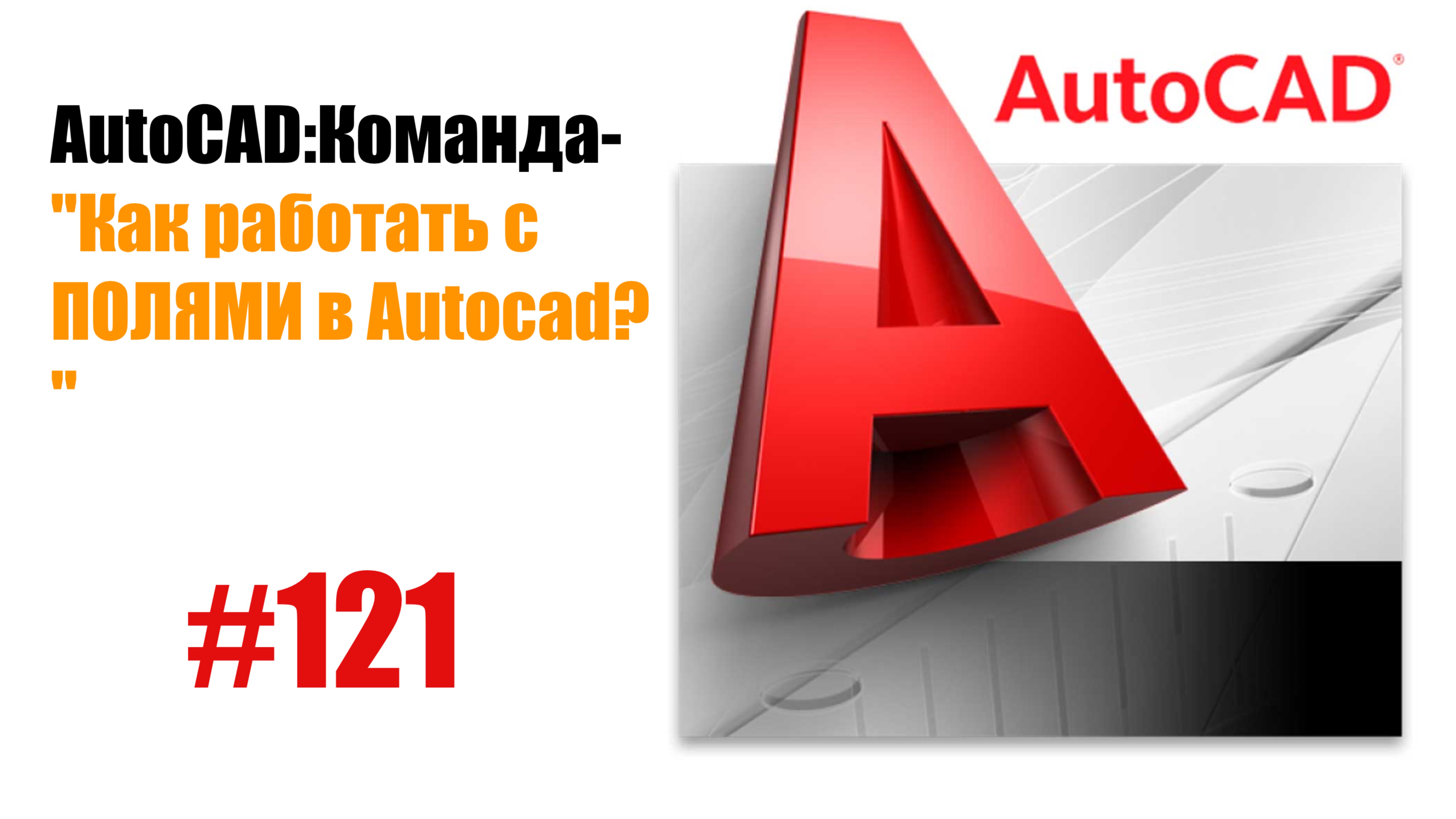 121-Как работать с полями в AutoCAD? смотреть онлайн