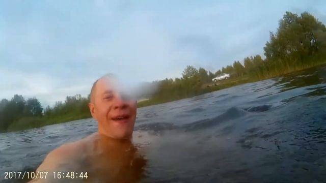 Мое моржевание (my winter swimming).Открытие сезона 07.10.2017. смотреть онлайн