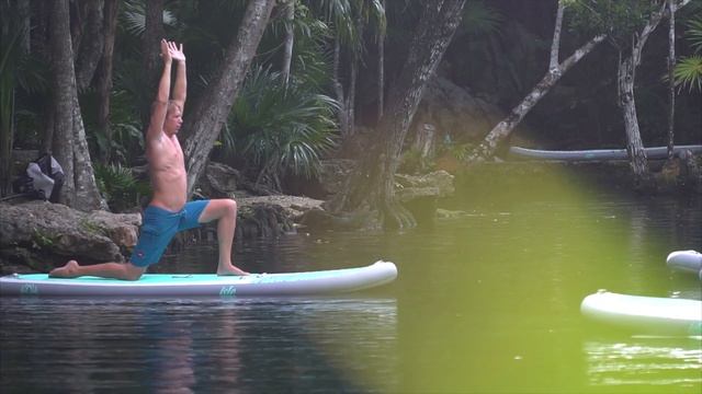 SUP Yoga cenote Chikin Ha Playa del Carmen Tulum смотреть онлайн