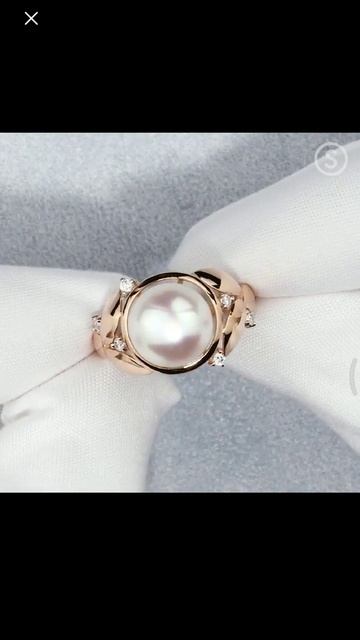 Золотое кольцо с жемчугом 585 пробы смотреть онлайн