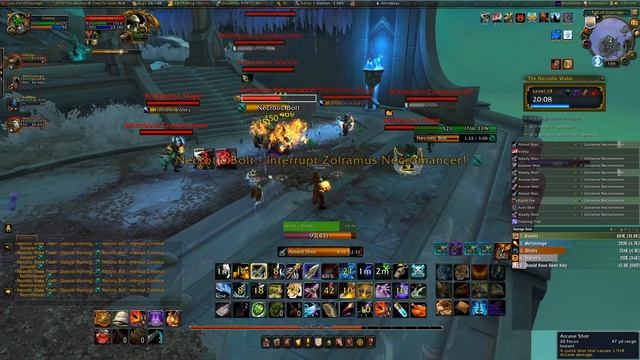 M+14 Necrotic Wake Timed | Night Fae MM Hunter POV | World of Warcraft 9.0.5 смотреть онлайн