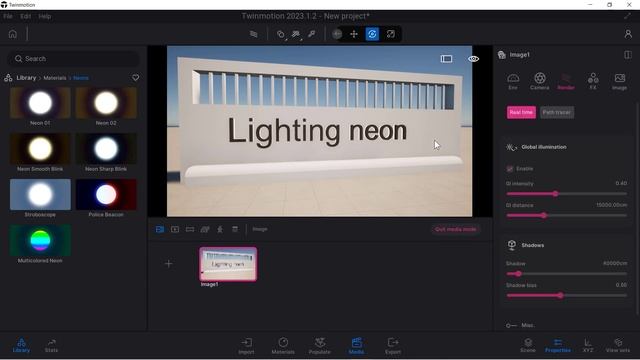 Setting Lighting neon Text Twinmotion смотреть онлайн