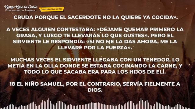 LA BIBLIA EN UN AÑO/Día 207 1 Samuel: 1-3 смотреть онлайн