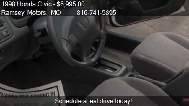 1998 Honda Civic LX sedan - for sale in Riverside, MO 64150 смотреть онлайн