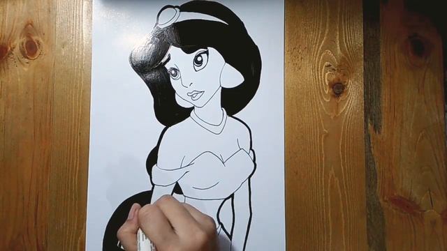 MENGGAMBAR KARAKTER JASMINE - ALADDIN MENGGUNAKAN SPIDOL | DRAWING JASMINE - ALADDIN WITH MARKER смотреть онлайн