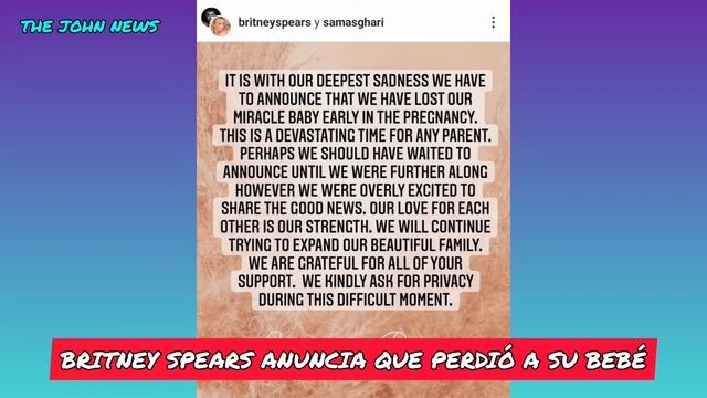 Britney Spears Anuncia Que Perdió A Su Bebé смотреть онлайн